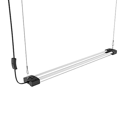 DYMOND BoostGro LED Grow Light Full Spectrum 5000K Daylight + 660nm Red Linkable Indoor Plant Lighting Fixture (3 FT, Black) - size: 3 FT Standard