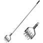 BARAYSTUS Rotary Cultivator Garden Tool, Adjustable Hand Tiller 29.7-57in