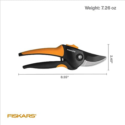 Fiskars SoftGrip Bypass Pruning Shears, 5/8" Cut Capacity Garden Clippers - size: SoftGrip