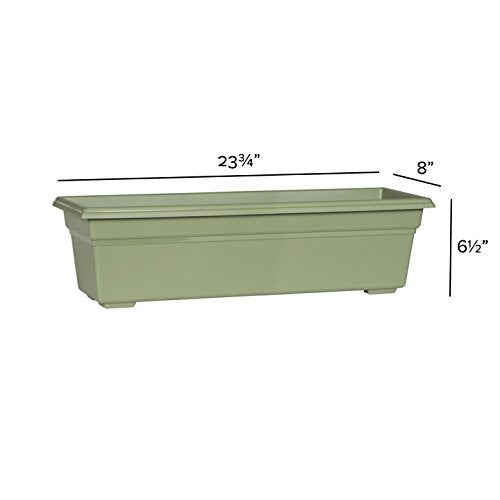 Root & Vessel 16240 24" Flowerbox Sage, Inch - color: Sage, size: 24-Inch