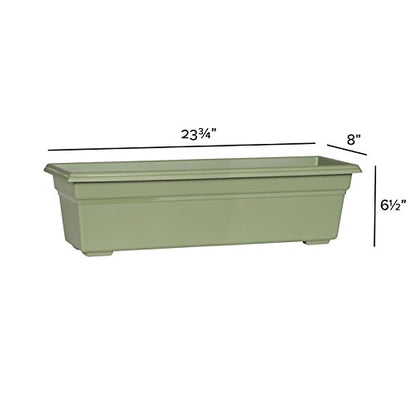 Root & Vessel 16240 24" Flowerbox Sage, Inch - color: Sage, size: 24-Inch