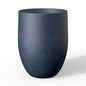 Kante Large Round Bullet Dusty Blue Concrete Planter 21.7" Tall, Outdoor - color: Antique Blue