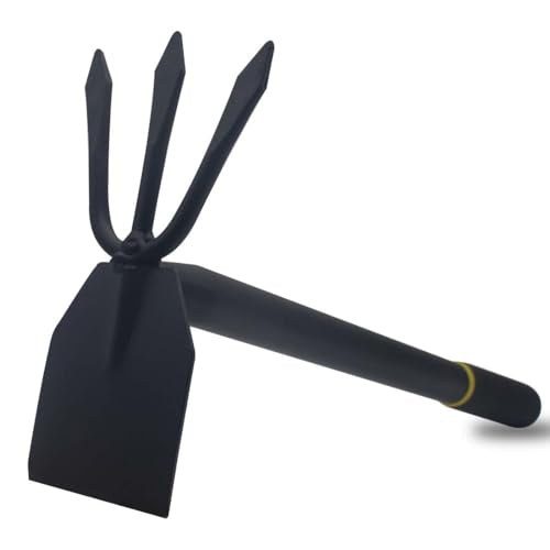 Garden Hoe and Cultivator, Long Heavy Duty Hand Hoe with Tiller, 2 Section Handle, Carbon Steel Blade, Cultivator Hoe Garden Tools for Loosening Soil, Digging