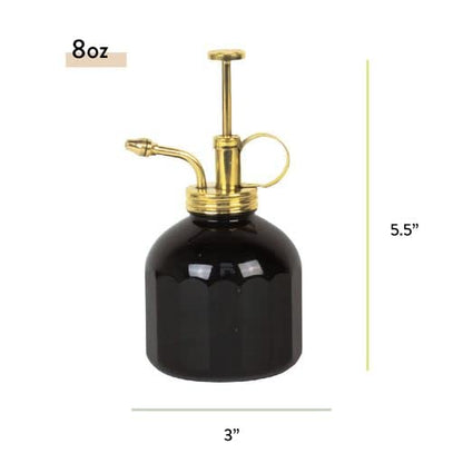 Modern Sprout Plant Mister - 8 oz Indoor Watering Can & Sprayer - Black - color: Black