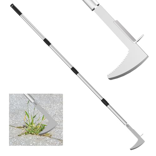 Crack Weeder Crevice Weeding Tool with 22'' to 64'' Adjustable Long Handle