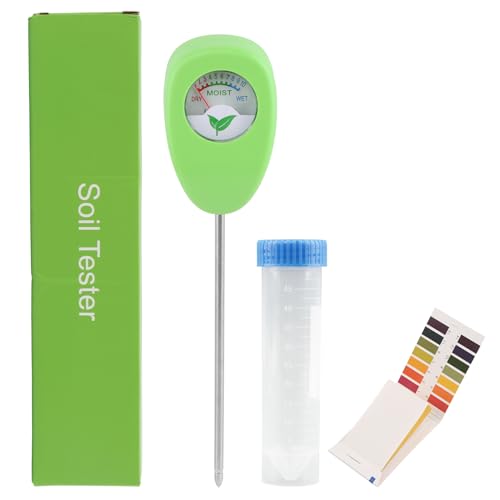 Moisture Meter for Plants, Soil Moisture Meter with pH Strips, No Battery