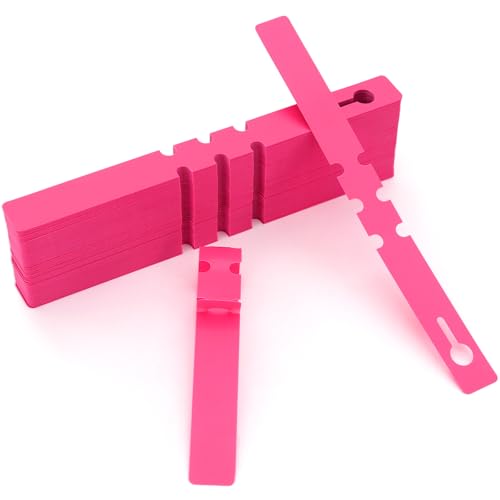 200 Pcs Plant Labels Tags, Plastic Markers Tree Tags for Outdoor, Waterproof Warp Around Hanging Name Tags for Nursery Garden (Pink) - color: Pink