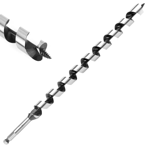 1 Inch x 17 Inch Auger Drill Bit for Wood,1 Inch Hex Shank - size: 1" x 17"