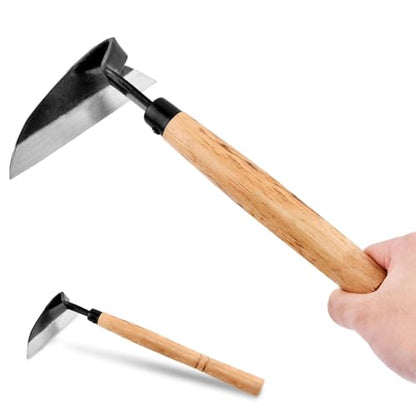 Japanese Weeding Sickle, 13inch Professional Japanese Hand Weed Puller Garden Hoe Gardening Tools