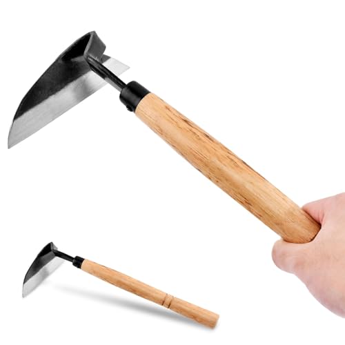 Japanese Weeding Sickle, 13inch Professional Japanese Hand Weed Puller Garden Hoe Gardening Tools