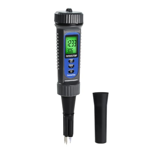 pH Meter for Food 4-in-1 with 3 Spear Probes Measure pH TDS EC Temperature - color: 4-in-1 Food pH Meter