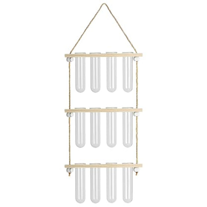 12 Tubes Hanging Plant Propagation Station,Hydroponic 3 Tiered Wall Planter