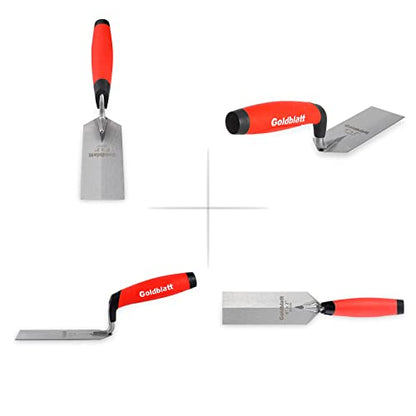 Goldblatt 6''X2'' & 5''X2'' Margin Trowel Set for Tile, Masonry, Cement