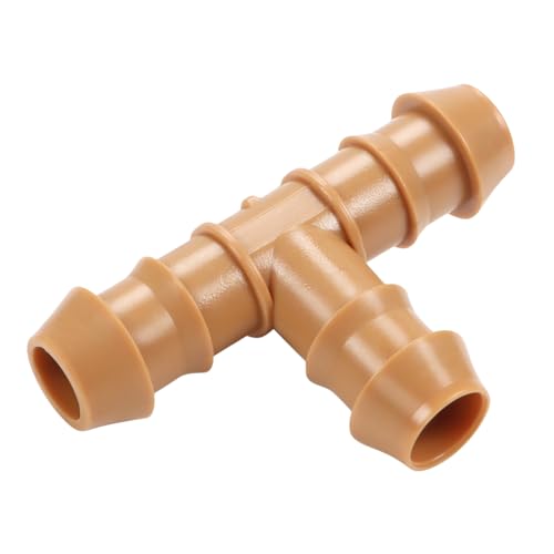 1/2'' Drip Irrigation Tee Fittings, 25 Pieces 1/2 Inch Drip Line Barbed Tee Connectors Irrigation 3-Way T Parts for 5/8", 1/2", .700" Irrigation Tubing - size: 1/2" Barbed Tee