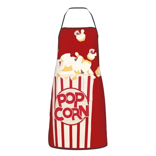Waterproof Apron with Pockets - color: Red