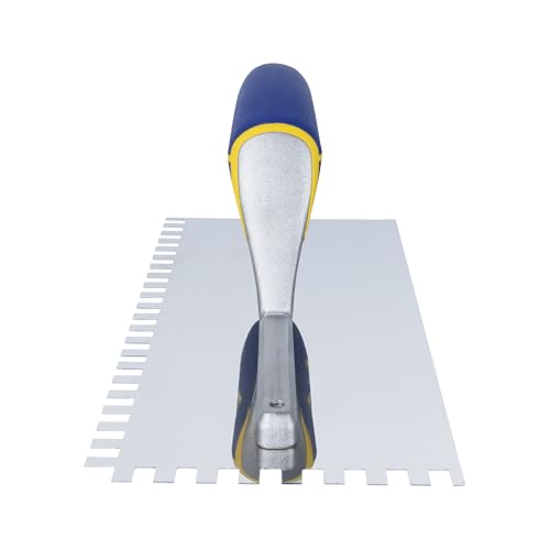 QEP Comfort Grip Stainless Steel Trowel Square-Notch 1/4" x 3/8" x 1/4"