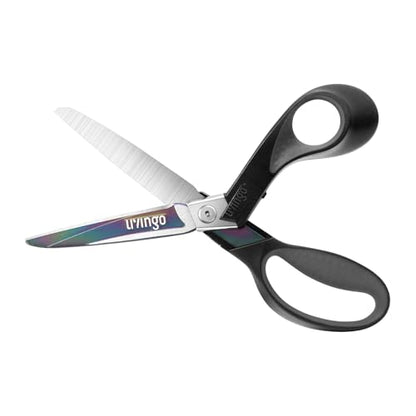 LIVINGO 9" Heavy Duty all Purpose Stainless Steel Scissors, (Grey/Black) - color: Grey