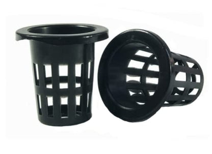 100PCS 1.75" Mesh Net Cup Pots Basket Hydroponics System Supplies Aquaponics Seed Growing Media Black - color: Black 100pcs