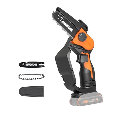 WORX WG324.9 20V Power Share 5” Cordless Pruning Saw, Bare Tool Only, Black and Orange - style: 5" 22 ft/s Pruning Saw Tool Only
