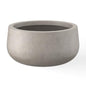 Kante Small Round Bowl Weathered Concrete Planter 11" Dia, Outdoor - color: Weathered Concrete, size: 11.8"w