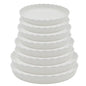 8 Pack Wave Plant Saucer 4/5/6/8 inch, White Plastic Tray for Pots - color: White, size: 4",5",6",8"