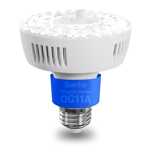Barrina OG11A Grow Light Bulbs for Indoor Plant, 5000K 11W, 1 Pack, White - color: 5000K-White Cover, size: 11W-1 Pack