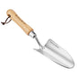 Berry&Bird Stainless Steel Trowel, Garden Small Flower Hand Shovel, Potting Soils Scoop with Wood Handle, Gardening Bonsai Tools for Transplanting Digging Weeding Planting - color: Hand Shovel, size: Small