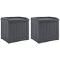 Suncast 2 Pack Small Deck Box Storage w/Bench Seat for Indoor & Outdoor Use, 22 Gal., Cyberspace