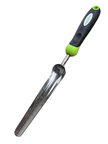 Garden Guru Seed Planting Shovel Trowel Transplanter Widger – Stainless Steel – Rust Resistant - Ergonomic Handle – Perfect Hand Dibber Seedling Bulb Planter Tool for Gardening Planting Transplanting - size: 1 Pack