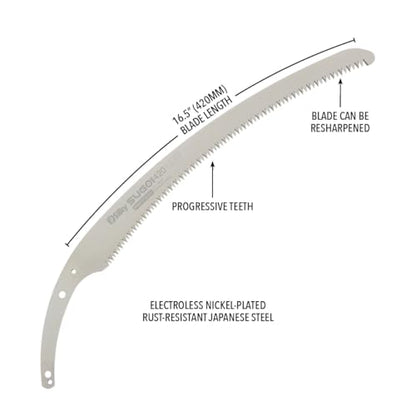 Silky Replacement Blade Only SUGOI 420mm XL Teeth (391-42) - size: 420mm (16.5 inch) Replacement Blade