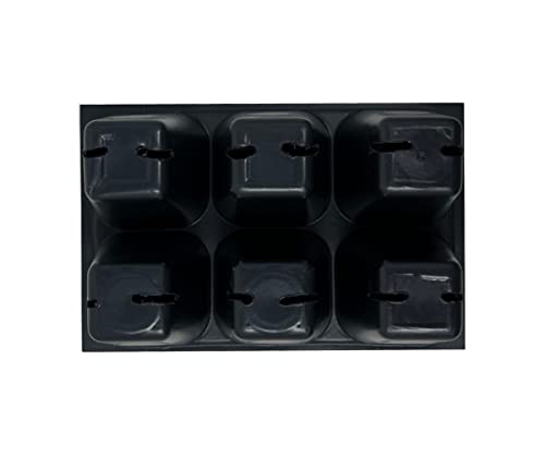 The Hydroponic City Seed Starter Tray, 720 Cells (120 Trays - 6 Cells Per Tray) + Plant Stakes