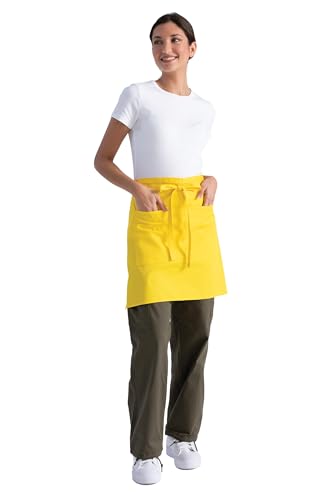 Chef Works Unisex Half Bistro Server Apron - color: Lemon, 1 Pack