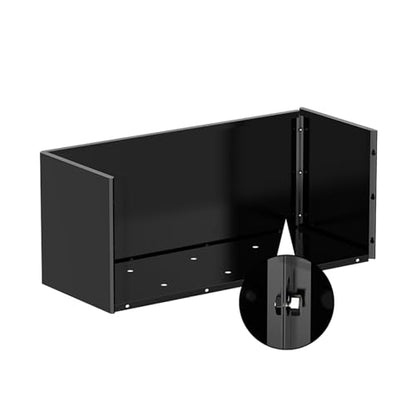 Metal Planter Box Rust-Resistant Design 36x15x15 Inch | Black - color: Black