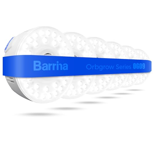 Barrina Orbgrow OG09 Puck Grow Light, 54W(6 x 9W), 5000K, 6 Packs, White - color: 5000K-White Cover, size: 6 Packs without Timer