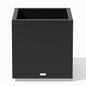 Veradek Block Series Cube Planter - Square Outdoor Planter - color: Black, size: Small