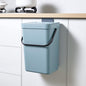 3.2 Gallons Kitchen Compost Bin, Hanging Trash Can with Lid 12L/Blue - color: BLUE, size: 12 L / 3.2 Gal - Lid