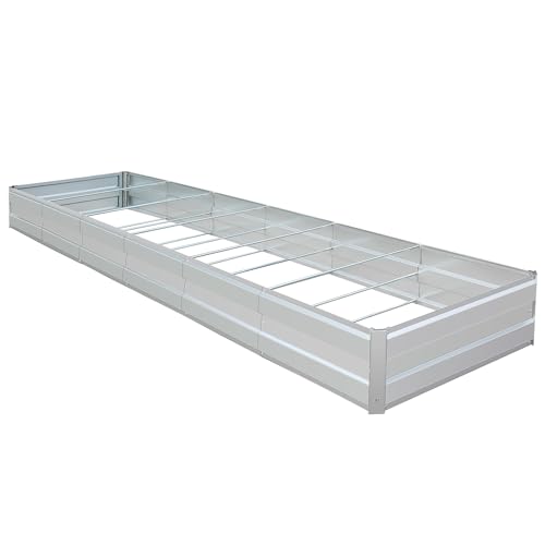 Galvanized Raised Garden Bed Kit, Metal Planter for Vegetables & Herbs, 16x3x1FT, Easy Assembly - size: 16x3x1FT