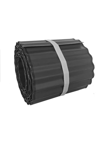 Metal Landscape Edging Border,8 in×20 ft Black Corrugated Garden Edging - color: Black