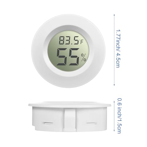 Weewooday 4 Pcs Mini Hygrometer Thermometer Digital LCD, White - size: White