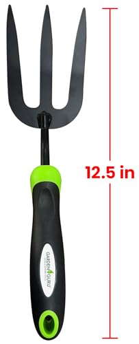 Garden Guru Hand Weeder Fork Tool – Rust Resistant High Carbon Steel – Ergonomic Handle – Great for Planting, Spreading Mulch, Weeding, Loosening & Transplanting Soil (4 Pack) - size: 4 Pack