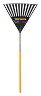 True Temper 2914912 Clog Free Poly Leaf Rake with 48 in. Hardwood Handle with Cushion Grip, 24 Inch