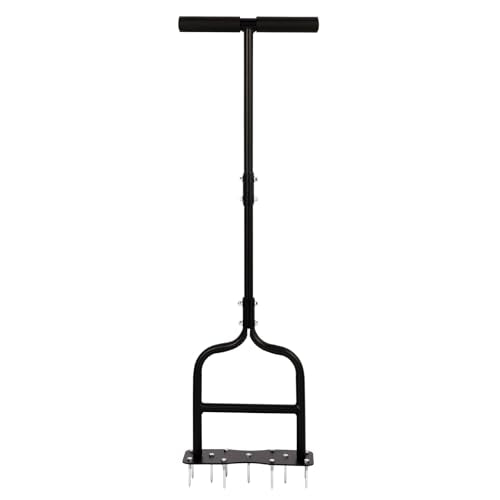 sancat Aerator Lawn Tool,Manual Lawn aerators with 11 Iron Spikes,Sturdy Handle Grass Aerator for Yard,Lawn Aerator Tool for Garden, Revives Lawn Health.
