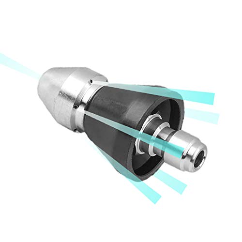 MIZORLIE Pressure Washer Sewer Jetter Nozzle with Stainless Steel - color: back3/8