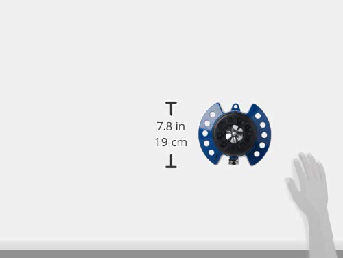 Dramm 15025 ColorStorm 9-Pattern Turret Sprinkler with Heavy-Duty Metal Base, Blue - color: Blue, style: Turret Sprinkler