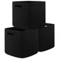OIAHOMY Storage Cubes 11 Inch Storage Bins 3-Pack Square Baskets Black - color: Black