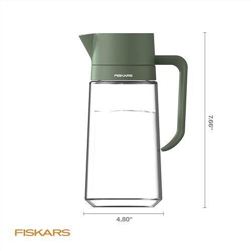 Fiskars 17oz Glass Watering Can for Indoor Plants, Easy Fill Top, Clear - size: Carafe