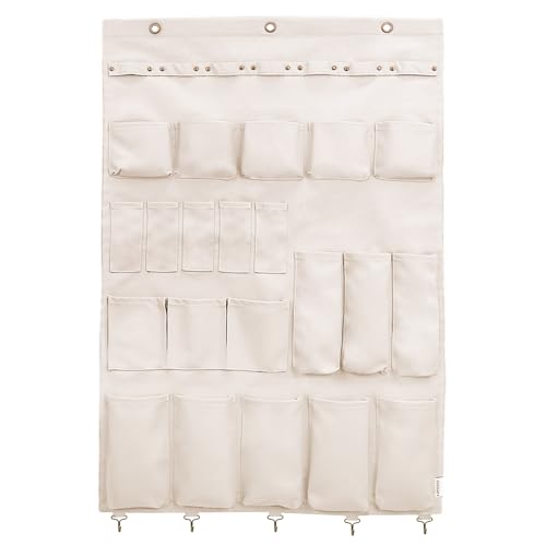 Canvas Wall Organizer for Garden Tool, Hand Tools, Stationery, Craft Items and Sewing Supplies,Natural