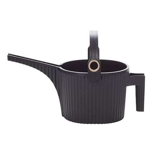 Hachiman Small Watering Can with Widened Spout - color: Black, size: Small (Single)