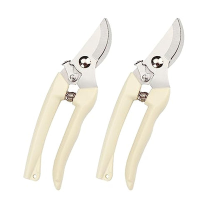 Garden Scissors for Plant, Tip Pruning Shears for Cutting Flowers, Trimming Plants, Bonsai and Fruits Picking (2 PC Bypass Blade Pruner) - style: 2 PC