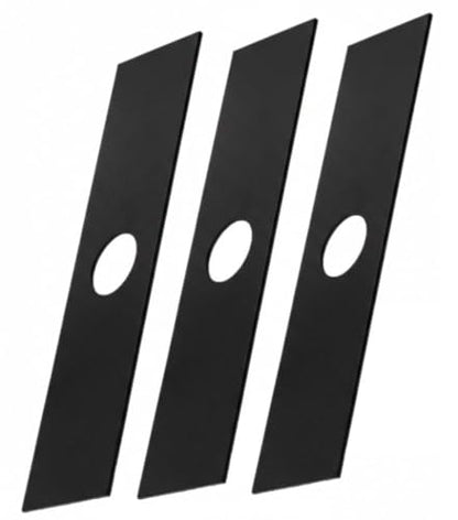 Fits Poulan Pro Stick Edger - 8", Thickness: 0,125" Heavy Duty Standart Edger Blade, 2" Width, Center Hole: 1" – Replacement for 952711625 Powder-Coated Black for Rust Protection. 3-Pack.